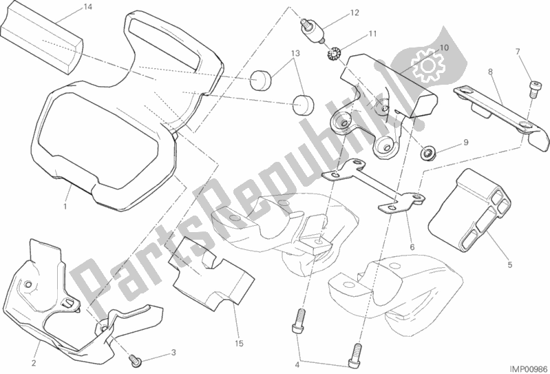 All parts for the Instrument Panel of the Ducati Diavel Xdiavel S Thailand 1260 2019